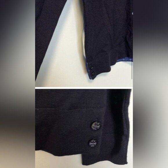 Tory Burch Wool and Silk Stylish Black Cardigan size Medium - Picture 5 of 5